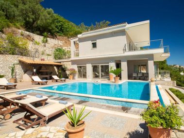 Villa Lilaea Lefkada Greece Sunbeds Swimmingpool Barbeque Area Vip Exclusive